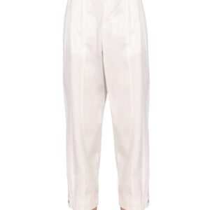 Discover the authentic Bottega Veneta women's WIDE LEG PANTS in White