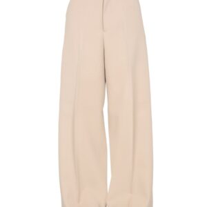 Elevate your look with the AMI PARIS women's WIDE LEG TROUSERS in beige