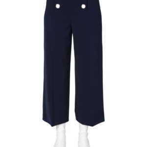 Explore the authentic Boutique Moschino women's WIDE LEG TROUSERS in Blue