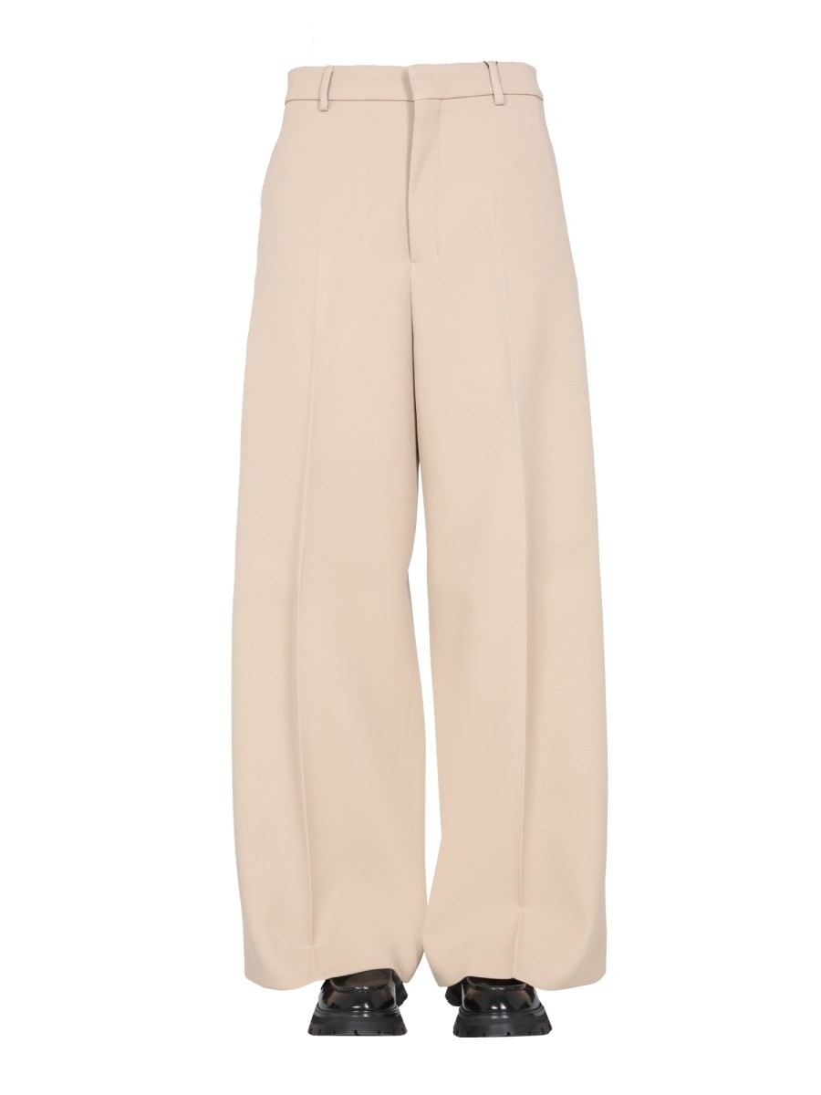 Elevate your look with the AMI PARIS women's WIDE LEG TROUSERS in beige