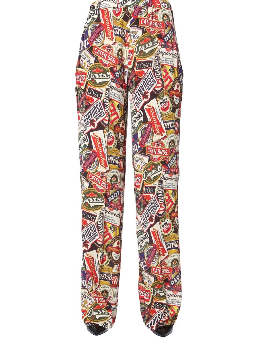 Discover the authentic Dsquared2 women's WIDE PANTS in MULTICOLOUR