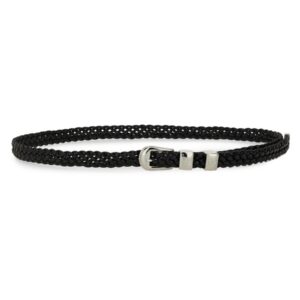 Refresh your wardrobe with the WOBURN WALK men's "WING TIP 6-PLY" BELT in Black