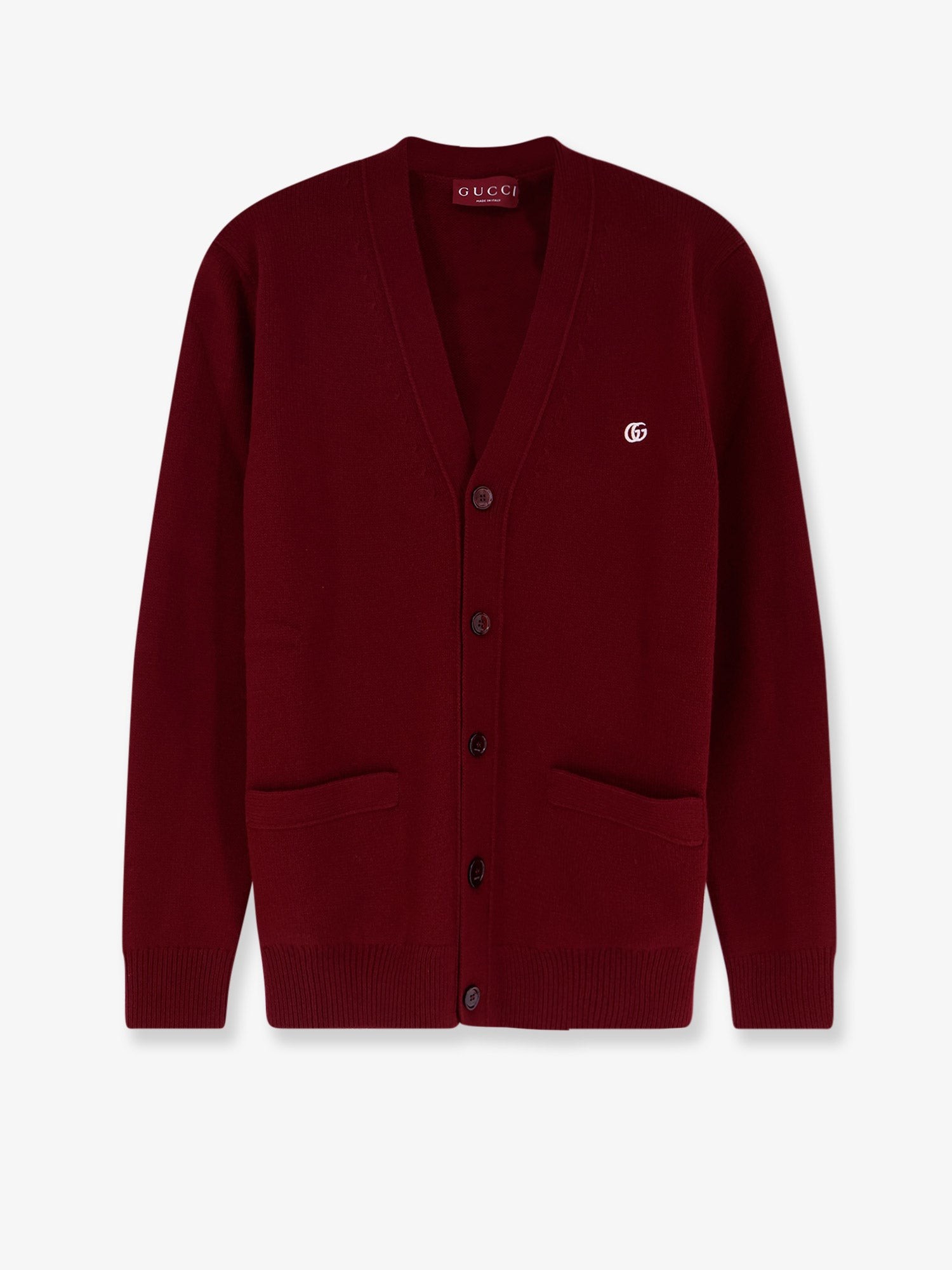 Refresh your wardrobe with the Gucci men's 'Doppia G' sweater in Bordeaux