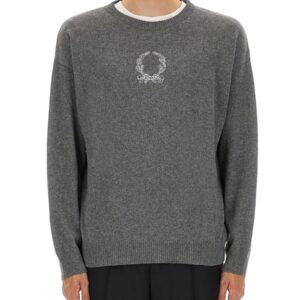 Discover the authentic Moschino men's WOOL AND CASHMERE PULLOVER in Grey