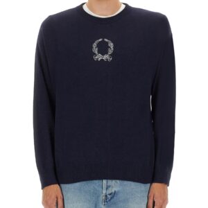 Discover the authentic Moschino men's WOOL AND CASHMERE PULLOVER in Blue