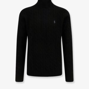 Shop the authentic Polo Ralph Lauren men's Wool and cashmere sweater with frontal logo in POLO BLACK
