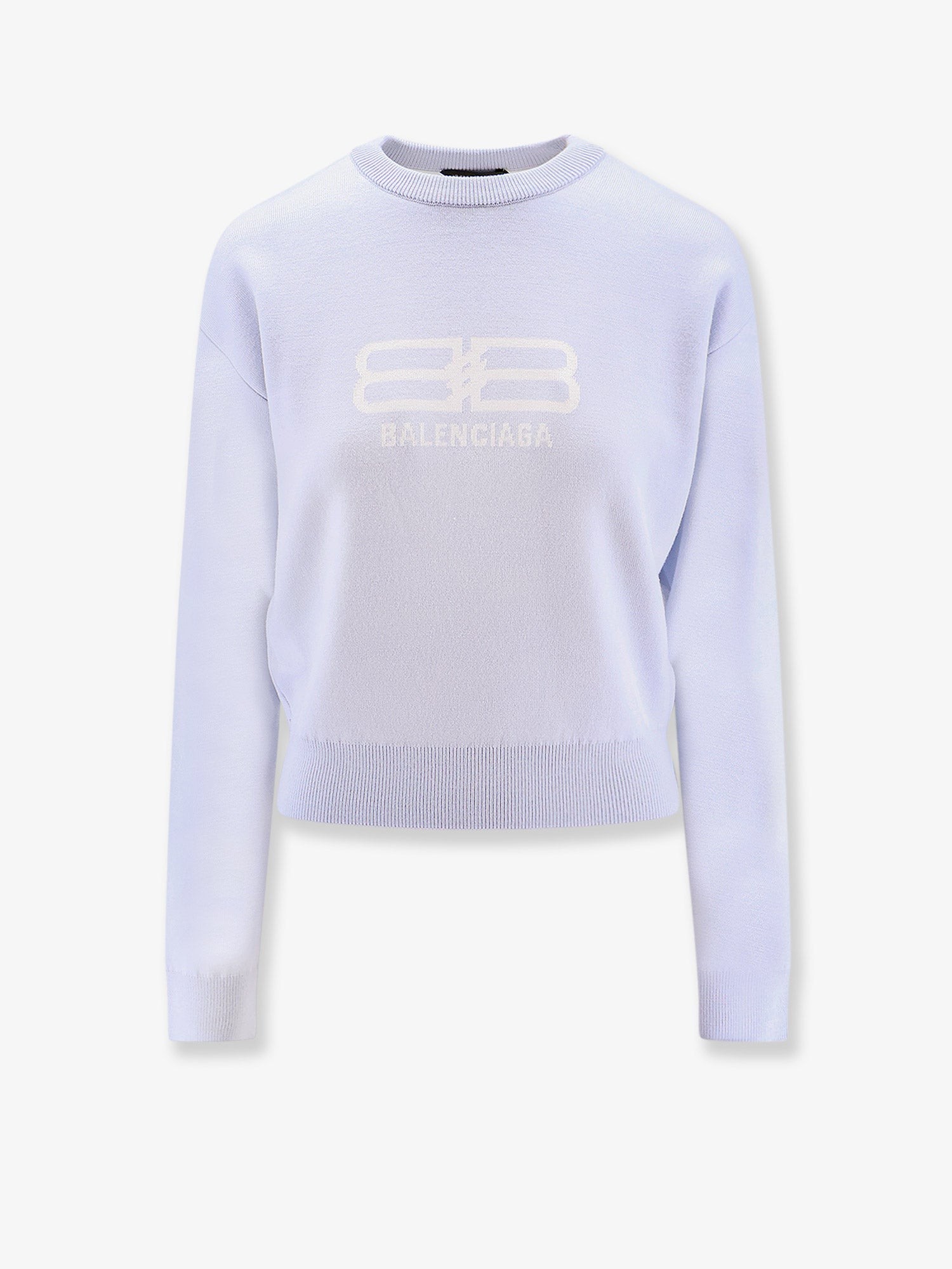 Discover the authentic Balenciaga women's Wool and cotton blend sweater in Blue