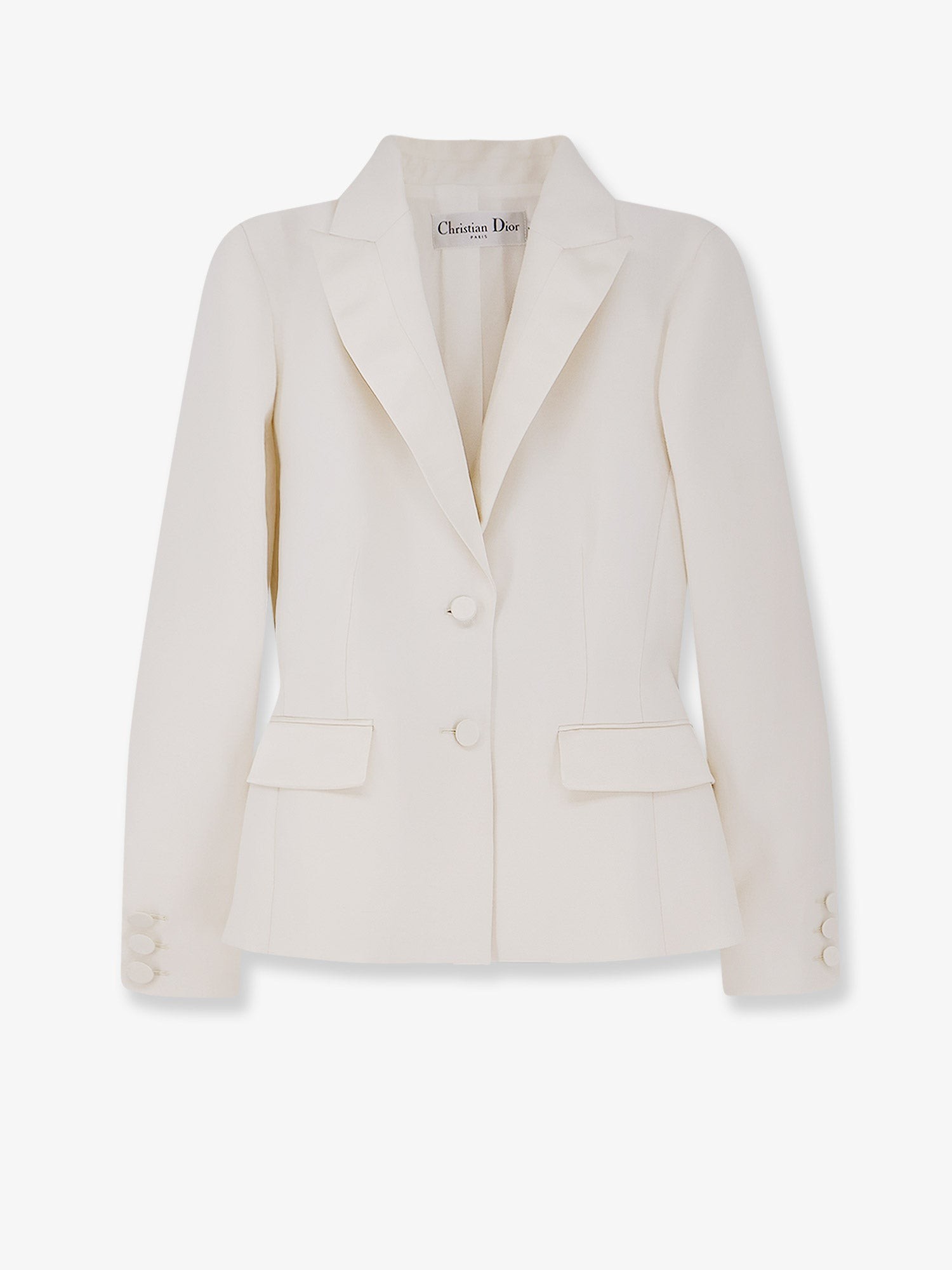 Discover the authentic Dior women's Wool and silk blend jacket in Bianco