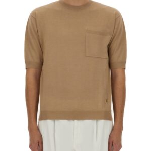 Refresh your wardrobe with the Moschino men's WOOL AND SILK SWEATER in beige