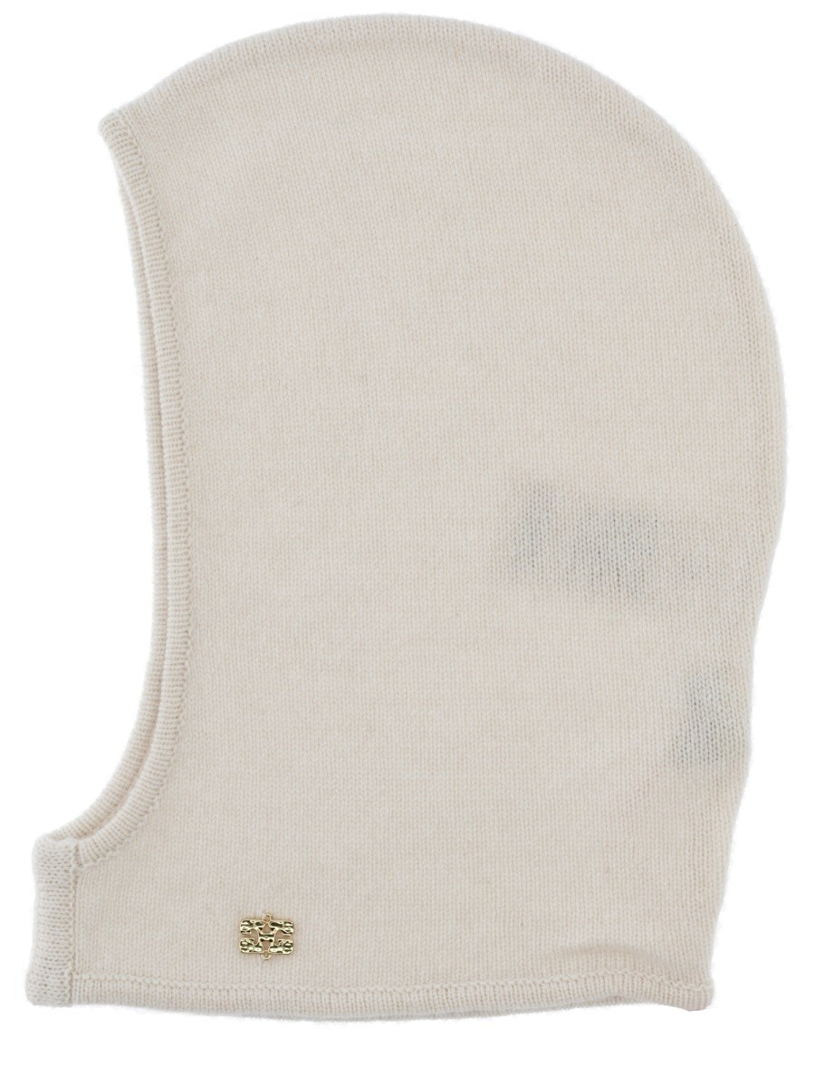Refresh your wardrobe with the GANNI women's WOOL BALACLAVA in Ivory