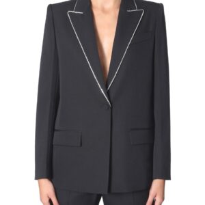Refresh your wardrobe with the Givenchy women's WOOL BLAZER WITH STRASS in Black