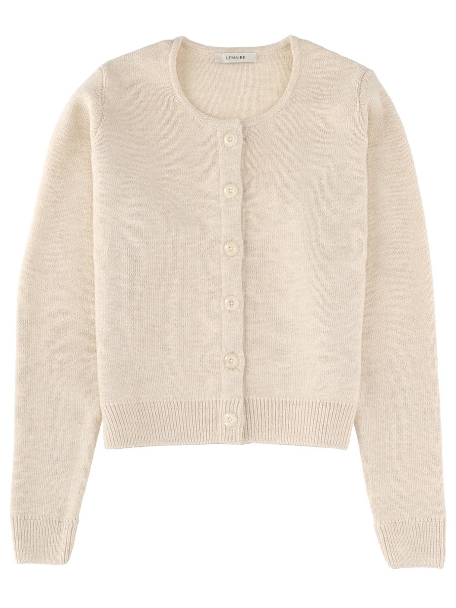Discover the authentic LEMAIRE women's WOOL BLEND CARDIGAN in White
