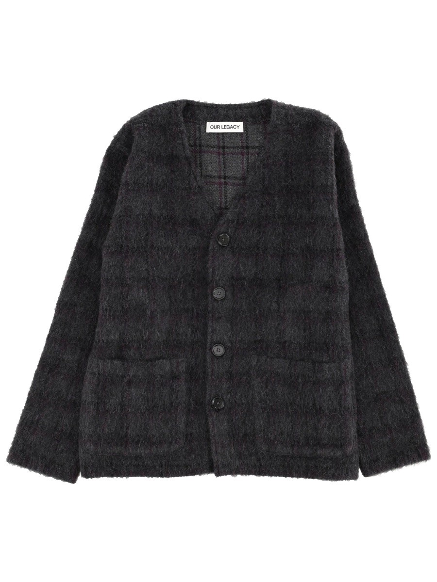 Discover the authentic Our Legacy men's WOOL BLEND CARDIGAN in Grey
