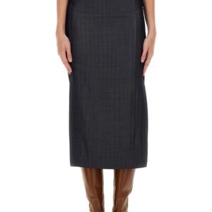 Refresh your wardrobe with the Etro women's WOOL BLEND PENCIL SKIRT in Grey