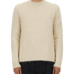 Discover the authentic JIL SANDER men's WOOL BLEND SWEATER in Ivory