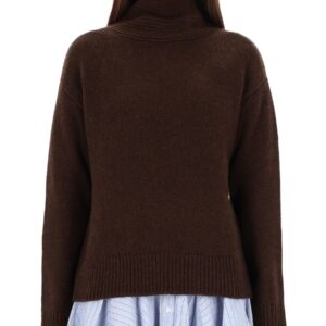 Refresh your wardrobe with the GANNI women's WOOL BLEND SWEATER in Brown