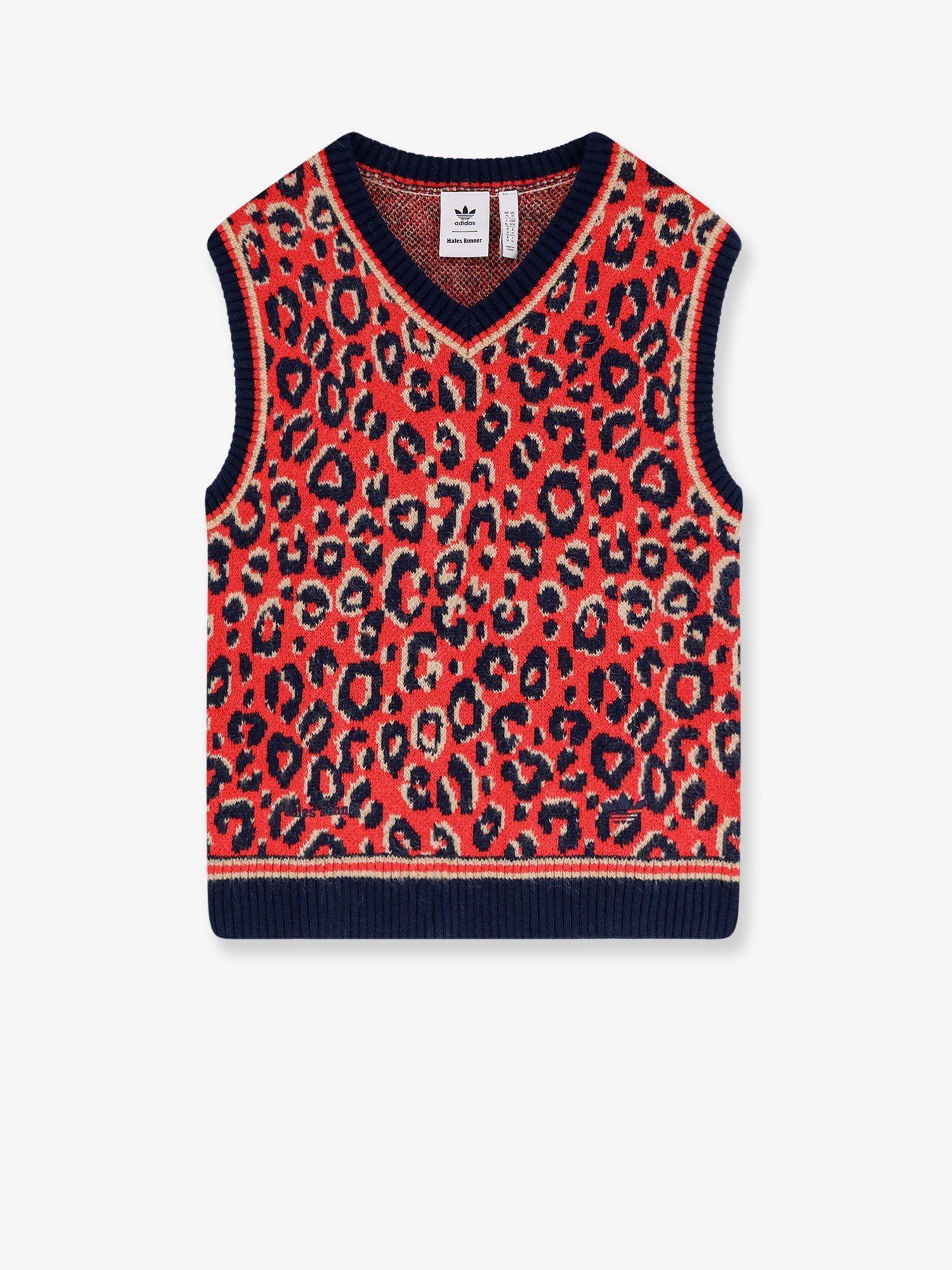 Shop the authentic ADIDAS X WALES BONNER men's Wool blend sweater with animal print in Multcolor