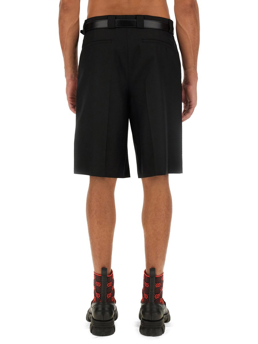 WOOL BLEND TWILL SHORTS - Image 3