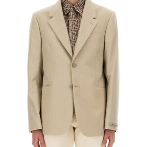 Discover the authentic Fendi men's WOOL JACKET in beige