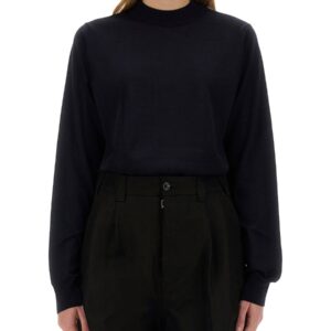 Refresh your wardrobe with the Maison Margiela women's WOOL JERSEY. in Blue