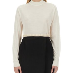 Refresh your wardrobe with the Maison Margiela women's WOOL JERSEY. in Ivory