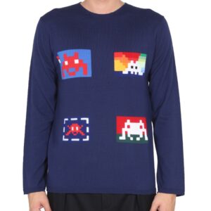 Refresh your wardrobe with the COMME DES GARCONS SHIRT men's WOOL JERSEY. in Blue