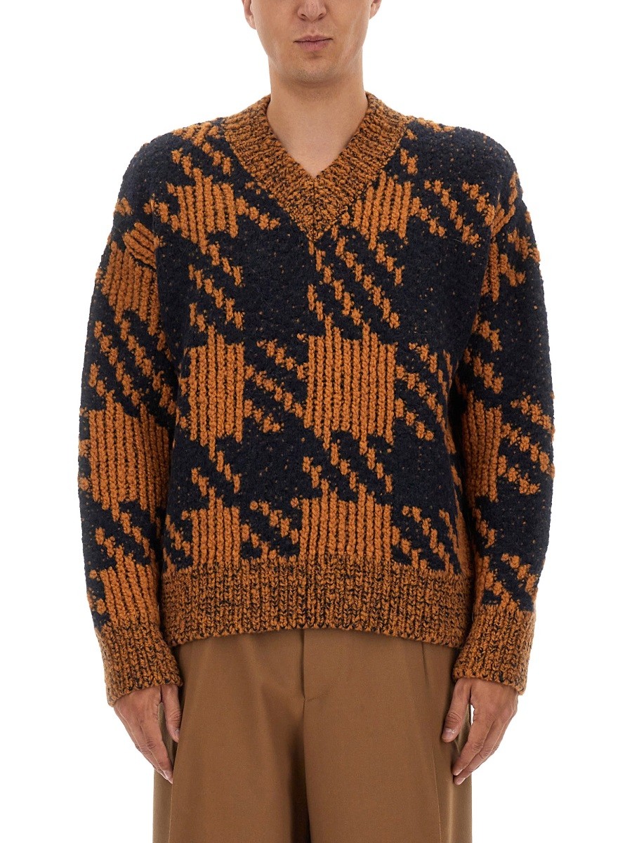 Discover the authentic Dries Van Noten men's WOOL JERSEY. in MULTICOLOUR