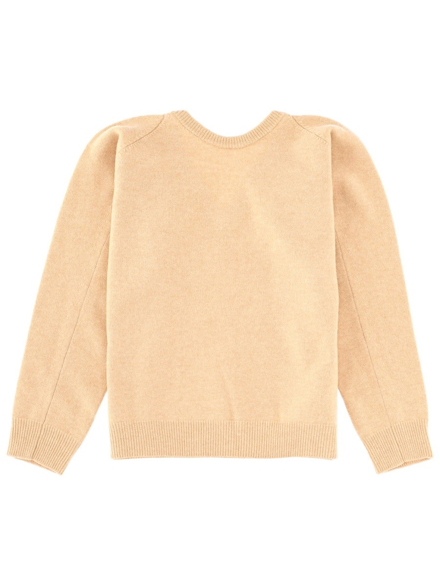 Elevate your look with the Maison Margiela women's WOOL JERSEY. in beige