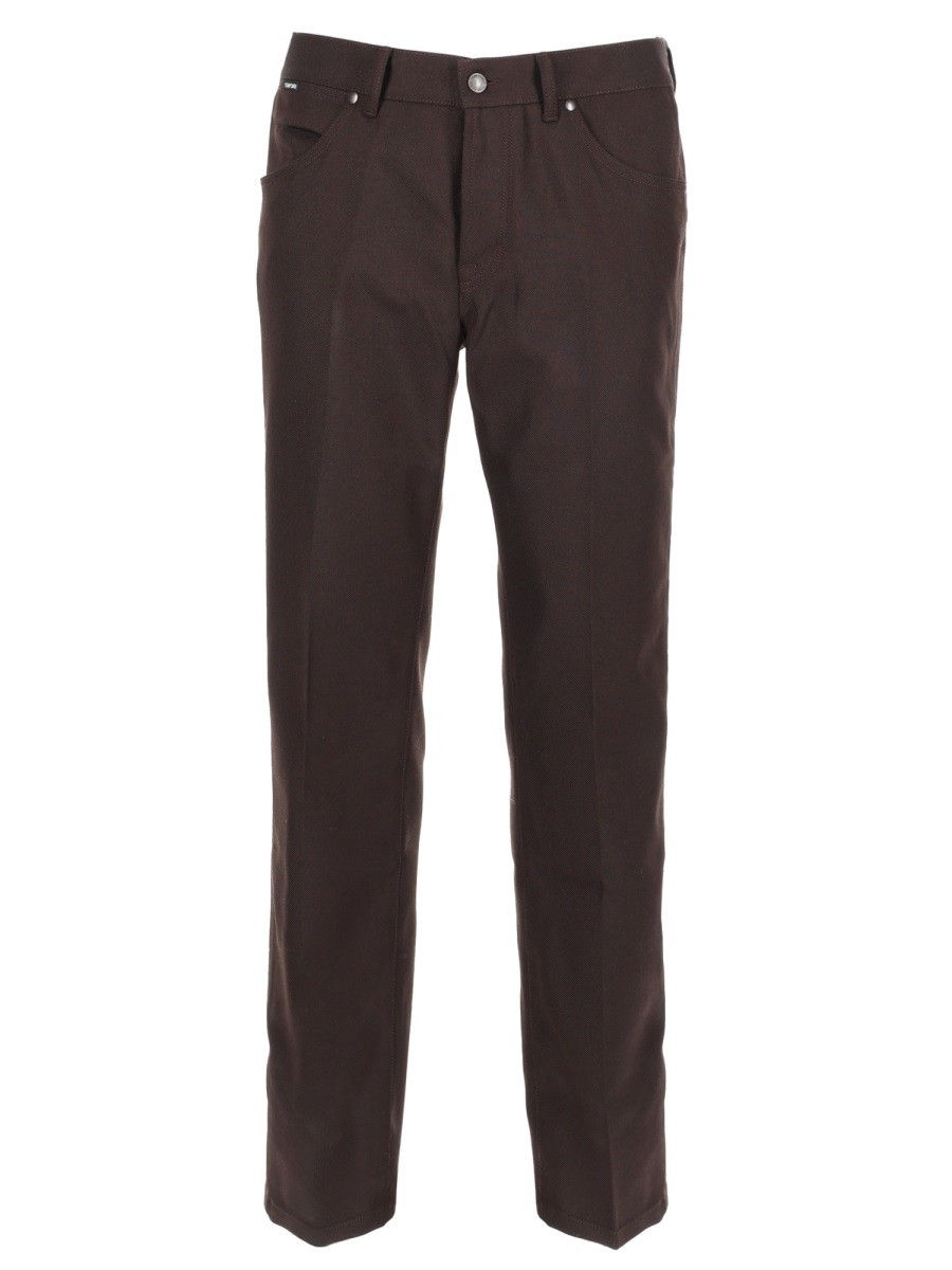 Refresh your wardrobe with the TOM FORD men's WOOL PANTS in Brown