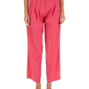 Refresh your wardrobe with the ALYSI women's WOOL PANTS in Fuchsia