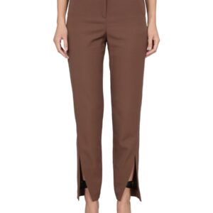Discover the authentic Balmain women's WOOL PANTS in Brown