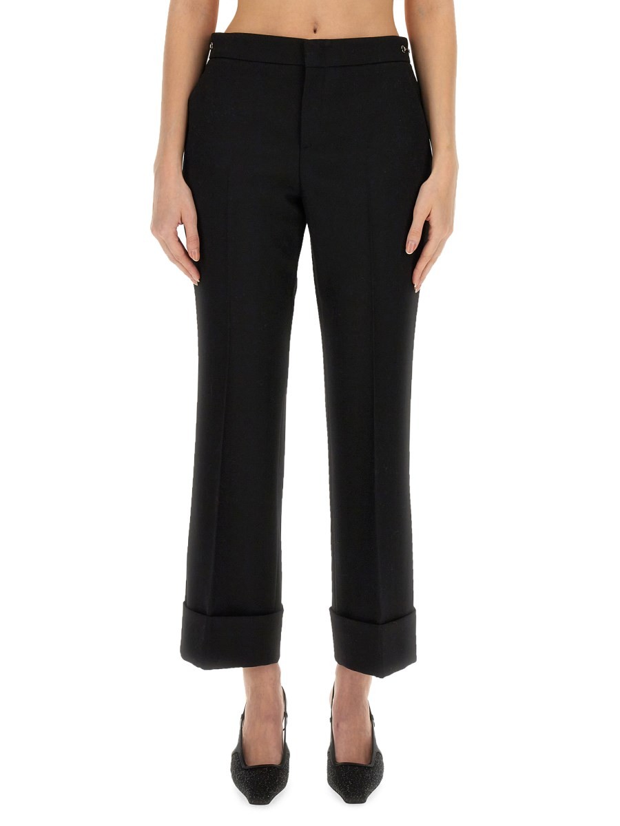 Discover the authentic Gucci women's WOOL PANTS in Black