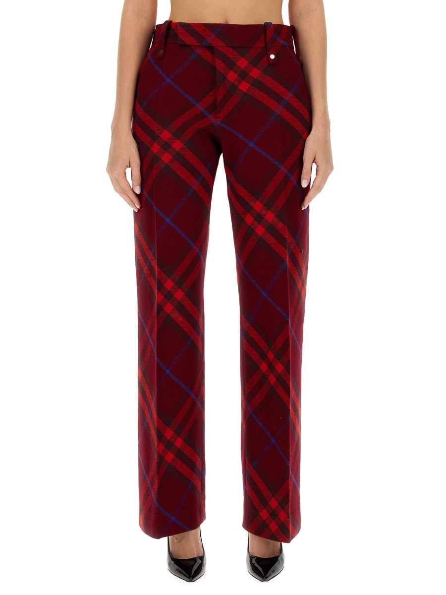 Refresh your wardrobe with the Burberry women's WOOL PANTS in MULTICOLOUR