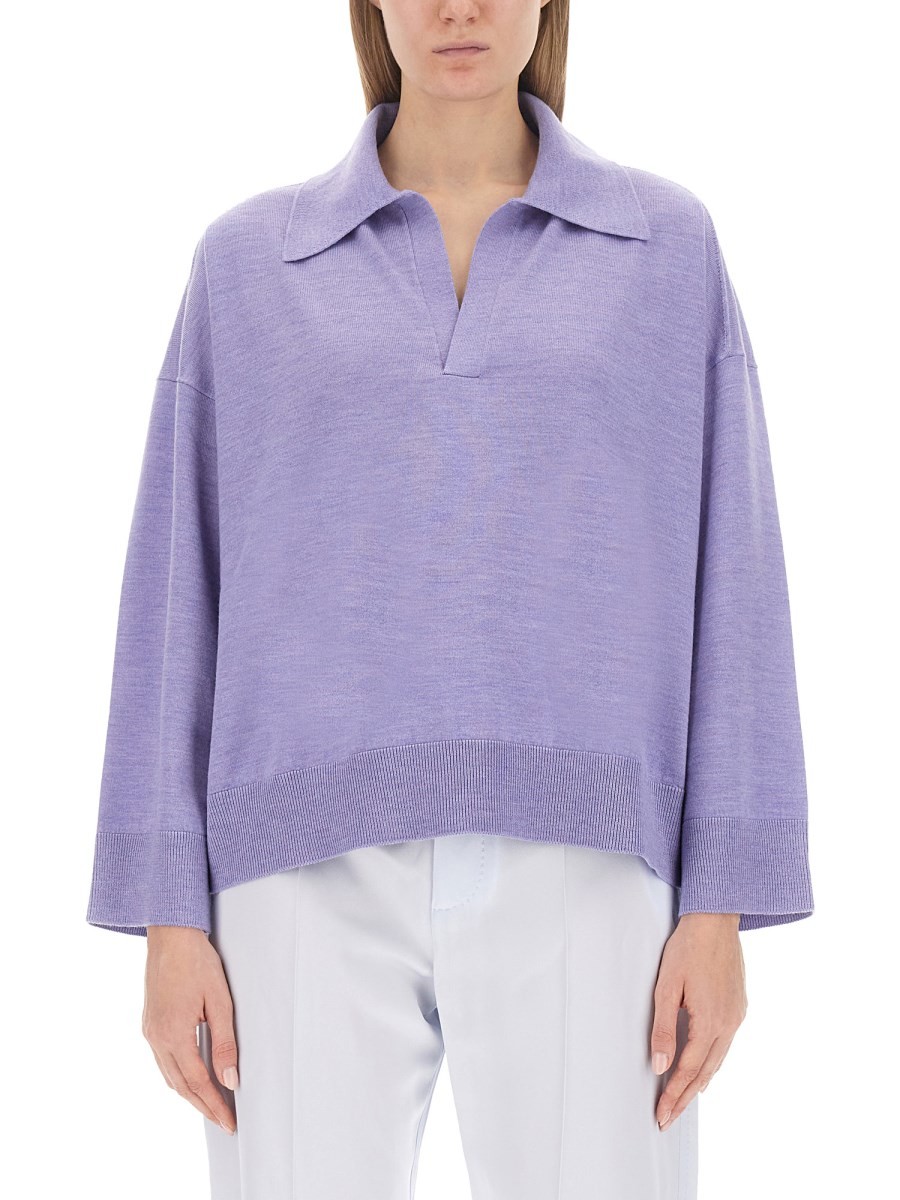 Refresh your wardrobe with the Bottega Veneta women's WOOL POLO. in MULTICOLOUR