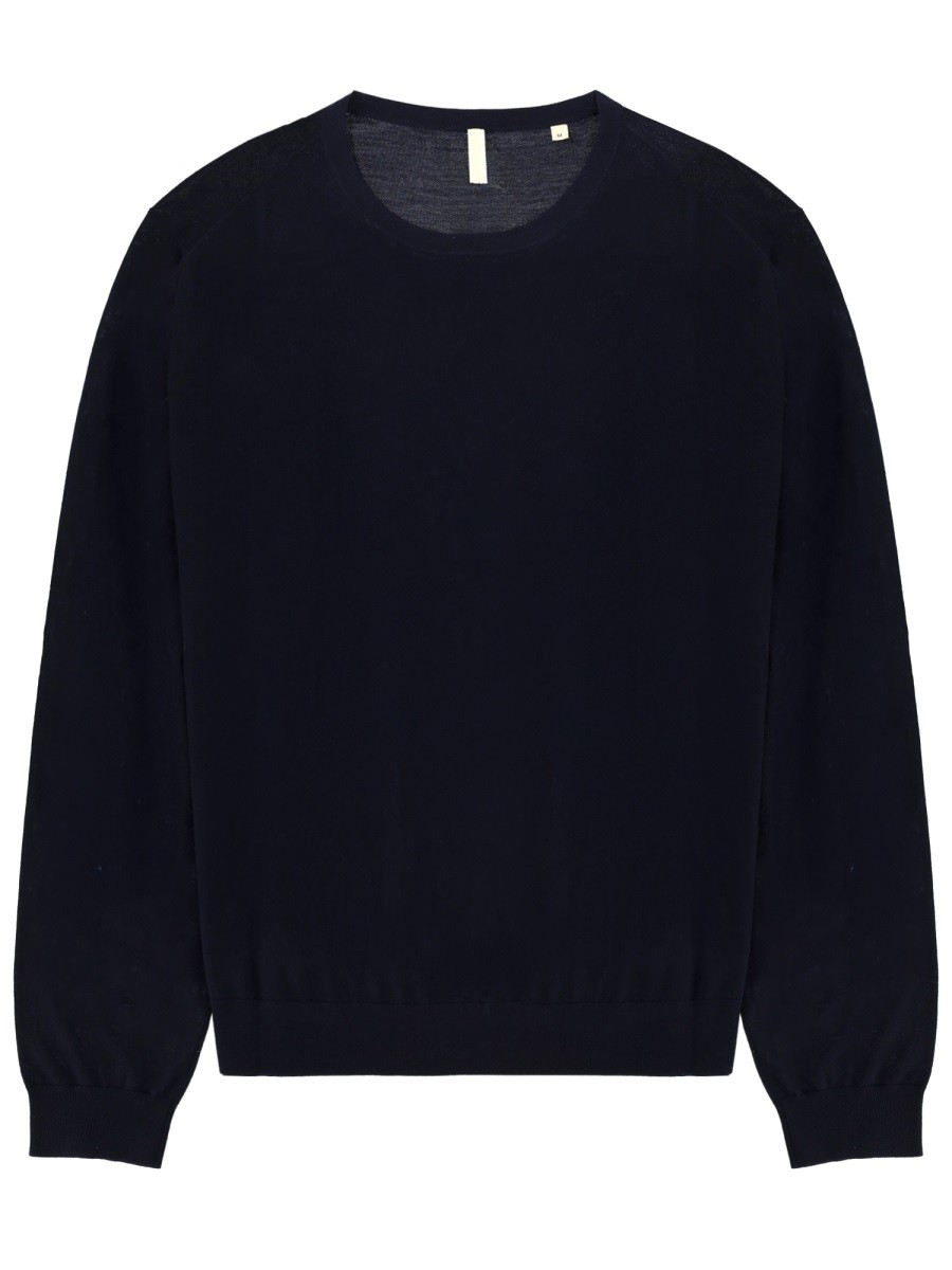 Discover the authentic SUNFLOWER men's WOOL SWEATSHIRT in Blue