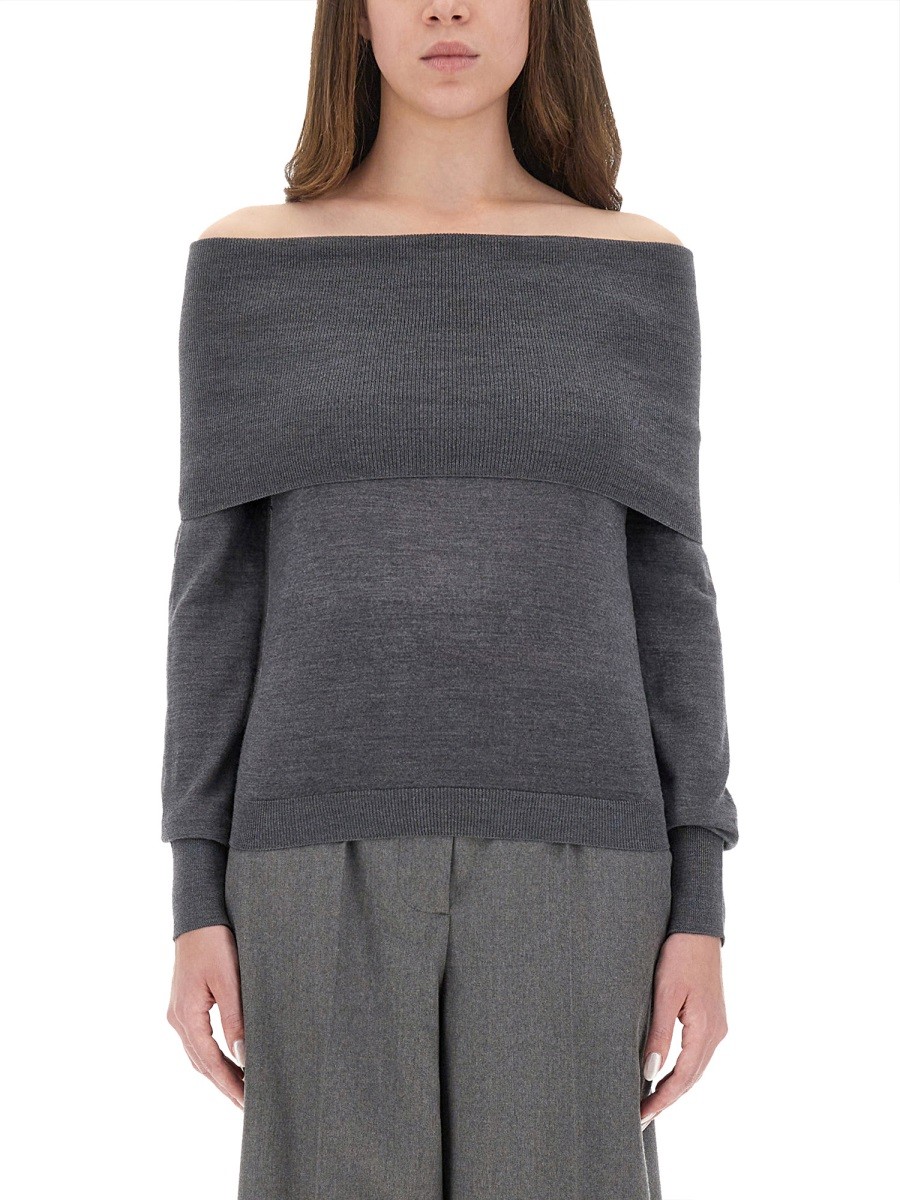 Explore the authentic stella mccartney women's WOOL TURTLENECK SWEATER in Grey
