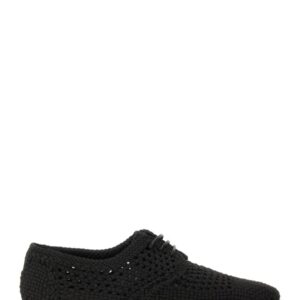Explore the authentic Dolce & Gabbana men's WOVEN FABRIC "DERBY" SHOE in Black