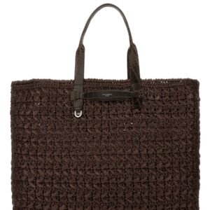 Explore the authentic Dolce & Gabbana men's WOVEN MESH SHOPPING BAG in Brown