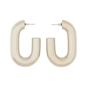 Elevate your look with the RABANNE women's "XL LINK" EARRINGS in Silver