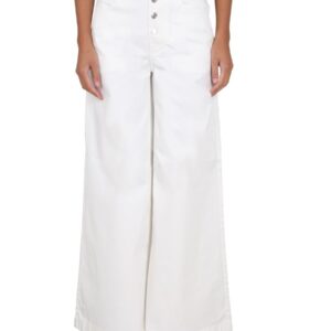 Explore the authentic DEPARTMENT FIVE women's YOKO EXTRAFLARE PANTS in White