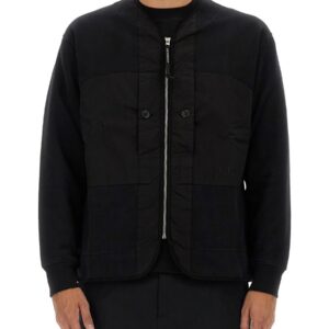 Elevate your look with the C.P. COMPANY men's ZIP SWEATSHIRT. in Black