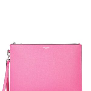 Discover the authentic Saint Laurent men's ZIPPER TABLET HOLDER in Fuchsia